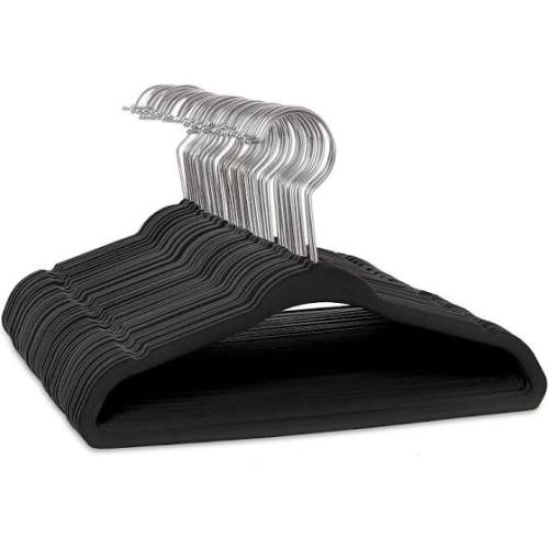 Casafield 50 Velvet Baby Hangers - 11" Size for Infant & Toddler Clothes - Black | Google Shopping