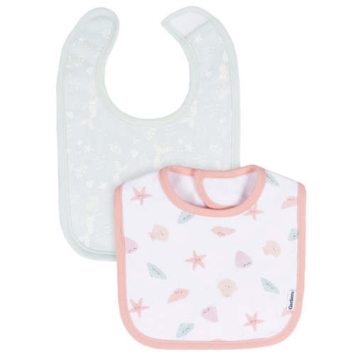 2-Pack Baby Girls She Sells Sea Shells Dribbler Bibs – Gerber Childrenswear