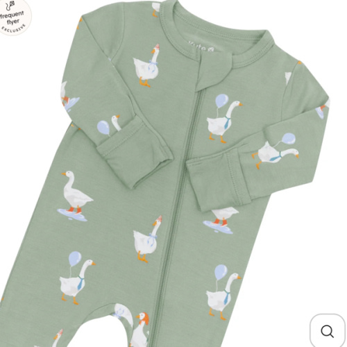 Zippered Footie in Silly Goose
