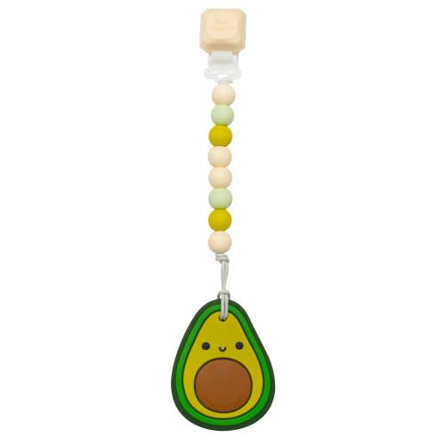 Gem Pacifier Clip Teether Set - Avocado