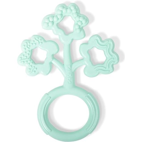 Baby Teething Toys - Made in The USA - Medical Grade Silicone Baby Teether for Newborns, Infants & Toddlers - CPSIA Certified - Multiple Textures - Freezer & Dishwasher Safe