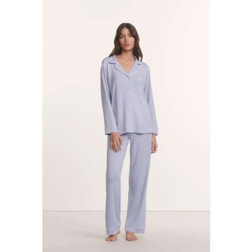 Eberjey - Gisele TENCEL™ Modal Long PJ Set - Size S - Lavender Dusk/Ivory or Pine/Ivory