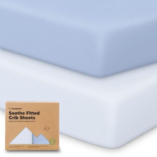 KeaBabies 2pk Soothe Fitted Crib Sheets Neutral, Organic Baby Crib Sheets, Fits Standard Nursery Baby Mattress