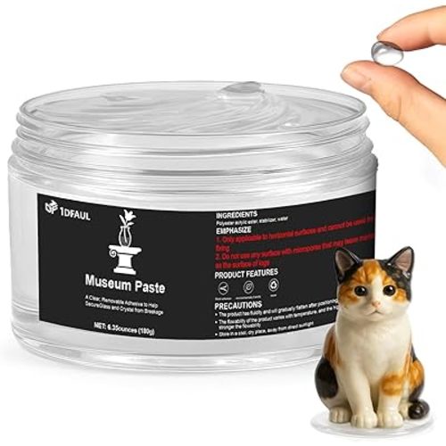 1DFAUL 6.35 oz Exhibits Gel for Museum, Removable Clear Museum Paste Putty Wax, Reusable & No Residue, Fixed Collection Artifacts and Decorations to Prevent Vibration, Falling