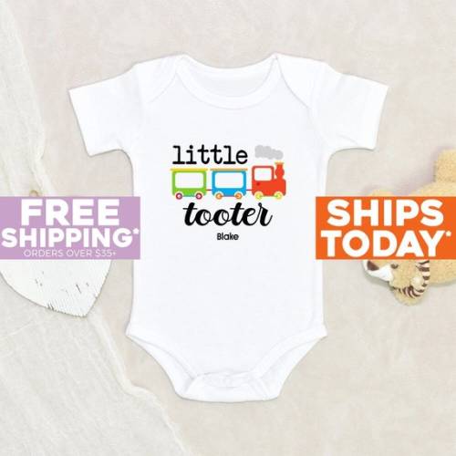 Railroad Baby Onesie® Little Tooter Personalized Onesie® Trains Baby Onesie® Baby Shower Gift Custom Baby Clothes Conductor Baby Onesie® - Etsy