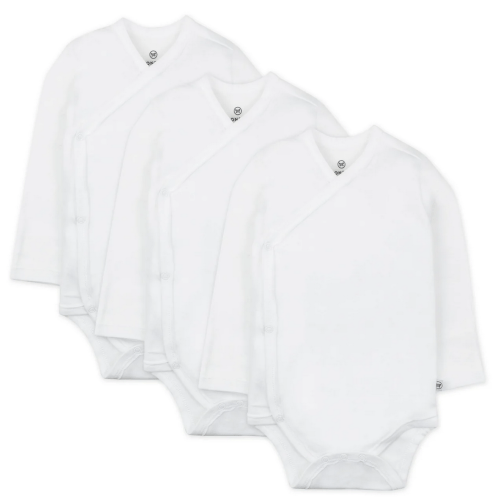 3-Pack Organic Cotton Long Sleeve Side-Snap Bodysuits | Honest Baby Clothing