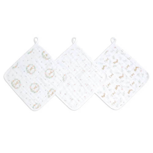 Classic Washcloth 3 Pack  Blushing Bunnies