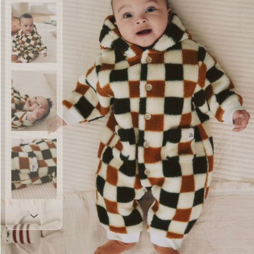 Buy Checkerboard Borg Button Hooded Baby Pramsuit (0mths-2yrs) from Next USA