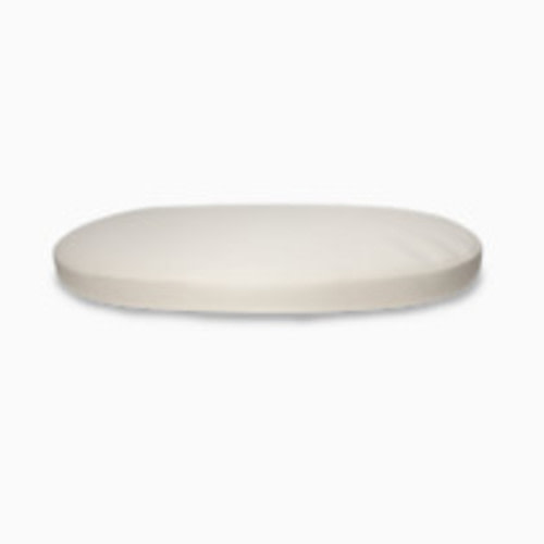 Naturepedic Organic Breathable Oval Crib Mattress and Cover (For Stokke Sleepi Bed) - Natural, V3: 27.5" X 53.7" X 3"