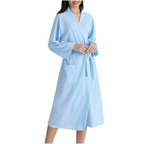 Clearance Clothes Pitauce Pajamas for Women Winter Warm Nightgown Solid Color Couple Length Robe Soft Bathrobe Fits Women with Pocket Long Comfy Premium Robe on Clearance