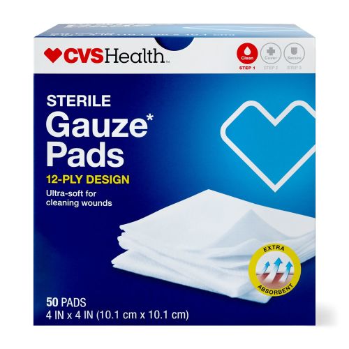 CVS Sterile Gauze Pads, 50 Count, 25 Count