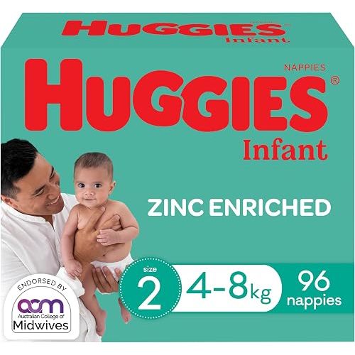 Huggies Infant Nappies Size 2 (4-8kg) 96 Count
