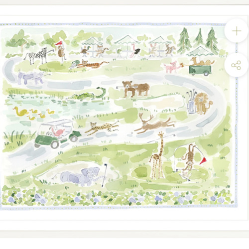 The "Wild Fairways" Golf Menagerie Fine Art Print