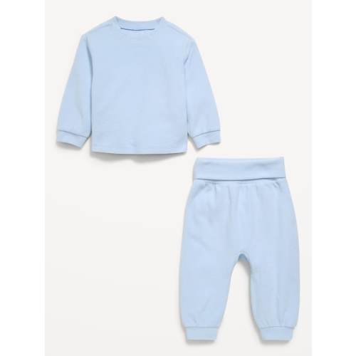 Cozy-Knit Long-Sleeve Top and Leggings Set for Baby