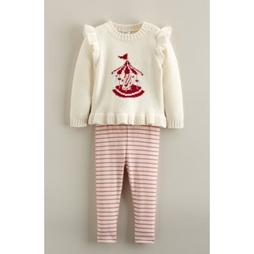 Icon Ruffle Sweater & Leggings Set, 3M