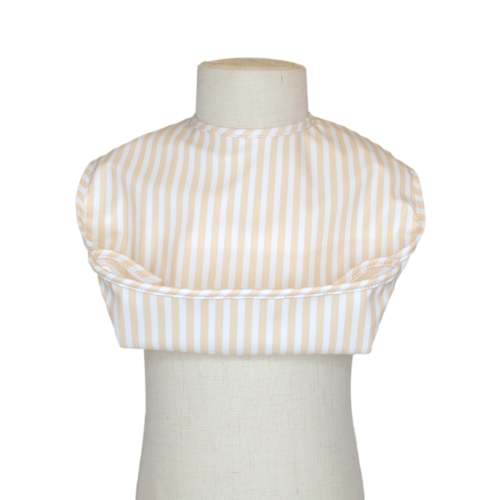 TRVL Design Best Bib Coated Foldable Pocket Bib | Pimlico Stripe Sand