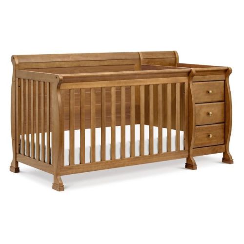 daVinci Kalani 4-in-1 Convertible Crib and Changer Combo - Chestnut