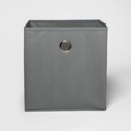 11" Fabric Cube Storage Bin Warm Gray - Room Essentials™: Square Storage, 11 Inch System Compatible, 25 Lb Capacity