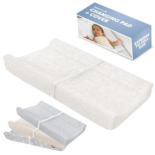 Jool Baby Soft Changing Pad + Washable Cover - (Wave Pattern, Off-White)