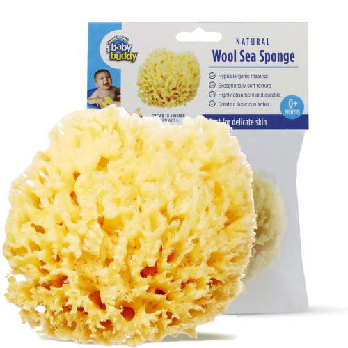 Baby Buddy Natural Wool Sea Sponge, Newborn Bath Time Essential, Ultra Soft for Delicate Skin