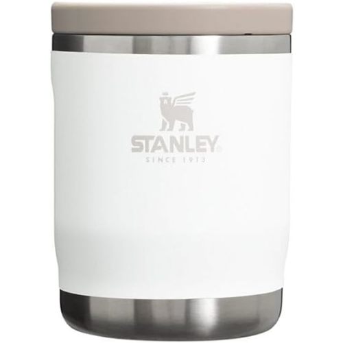 Stanley Adventure to-Go Food Jar 12 oz | Vacuum Insulated Thermos Food Container | Wide Mouth Screw On Lid | Packable for Travel | Stainless Steel with Leakproof Lid | BPA-Free | Frost