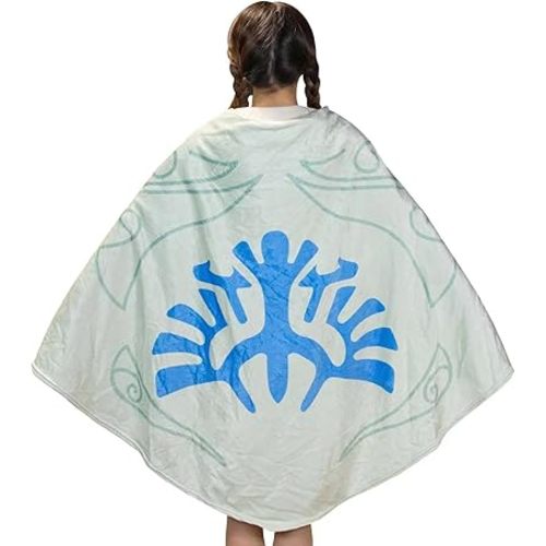 Zelda Plush Glider Style Blanket Cloak Cosplay Prop L60 inch W43 inch (Light Gray)
