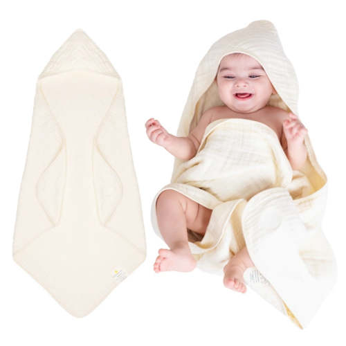 NintaraBaby Hands-Free Hooded Towel | Warm White