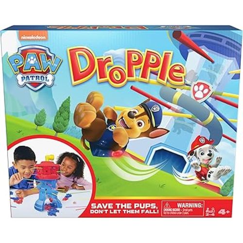 Spin Master Games, PAW Patrol Dropple, A Fun Twist on a Classic Game, PAW Patrol Game, Easy Activity Toy for Preschoolers, for Kids & Family, 2-4 Players, for Ages 4 & Up
