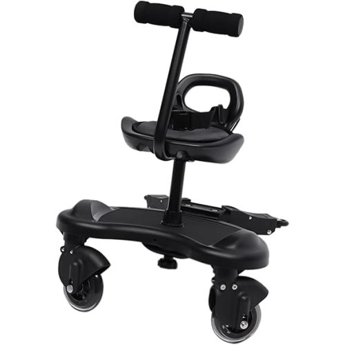 Universal Stroller Board,Stroller Attachment for Toddler to Ride,Sit and Stand Stroller,Children Standing Board,Holds Children Up to 55 LBs Stroller Standing Board (Black)