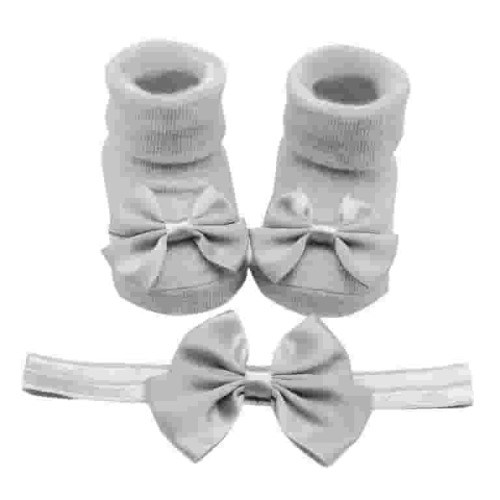 Vedolay Baby Socks Girl Baby Boy and Girl Unisex Bootie Wiggle-Proof Socks (Gray,M Infant)