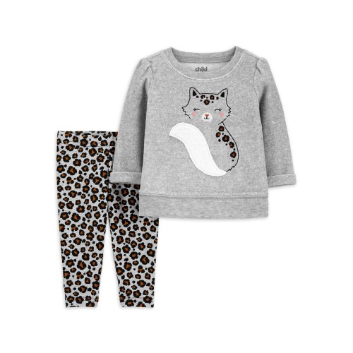 Child of Mine by Carter's Baby Girl Fleece Top & Leggings, 2pc Outfit Set