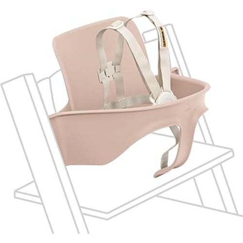 Stokke Tripp Trapp Baby Set 2, Serene Pink - Ages 6-36 Months - Convert The Tripp Trapp Chair into a Comfortable High Chair - Includes Stokke Harness 2
