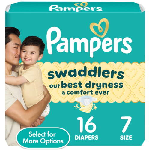 Pampers Swaddlers Diapers, Size S7, 16 Count (Select for More Options)