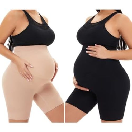 Seamless Maternity Shapewear, Prevent Thigh Chaffing, Pregnancy Belly Support, S-5XL