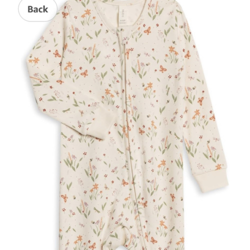 Colored Organics Baby Zip-Up Footed Sleeper with 2-Way Zipper - Organic Cotton Pajamas