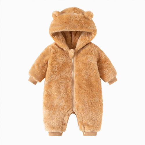 ZIXKCGDSE Baby Snowsuit Winter Coat Warm Hoodie Romper Jacket Plush Hooded Outdoor Going Out Size 3-6 Months