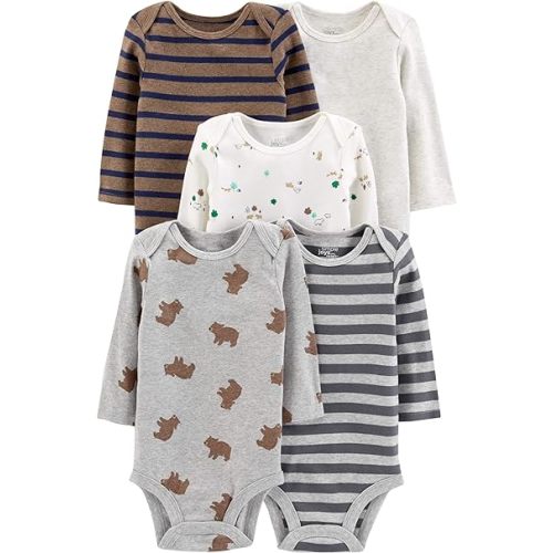 Simple Joys by Carter's Baby-Boys 5-Pack Long-Sleeve Bodysuit