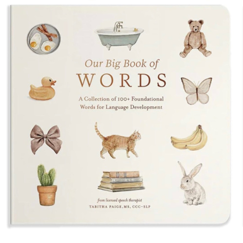 Our Big Book of First Words: A Collection of 100+ Foundational Words for Language Development (Tabitha Paige Children's Book Series)