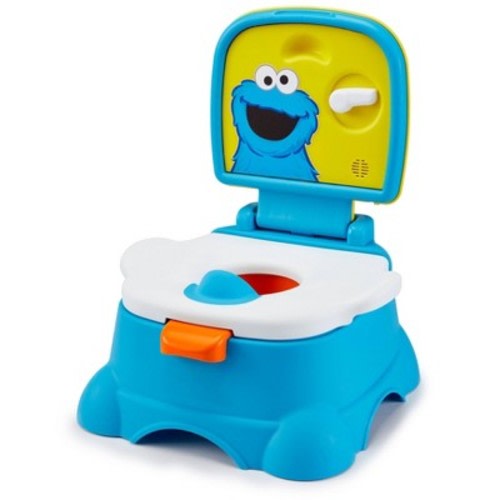 Sesame Street 3-in-1 Potty Chair, Step Stool and Toilet Training Seat - Cookie Monster Terrific!