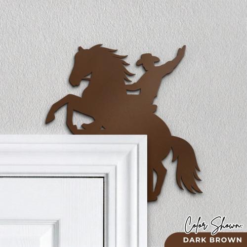 Cowboy on Horse Door Frame Topper - Reversible Cowboy Door Corner - Cowboy and Horse Door Border - Western Nursery Decor - Cowboy Gift Ideas