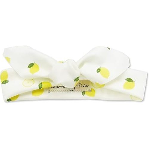 Organic Knotted Adjustable Headbands for Baby Girls - Lemon Slice