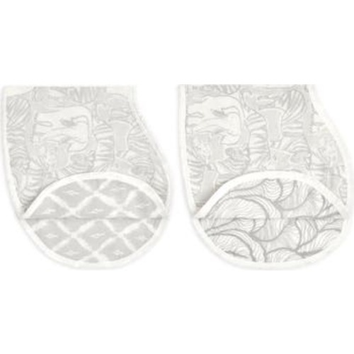 2-Pack Assorted Silky Soft Burpy Bibs