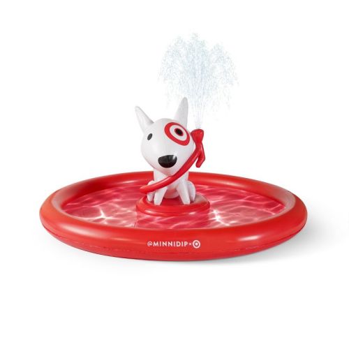 MINNIDIP Target Fountain Bullseye: PVC Outdoor Play Sprinkler for Kids
