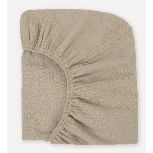 Latte Organic Muslin Cotton Crib Sheet