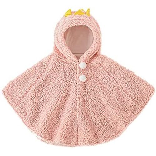 Holiberty Winter Kids Clothes Baby Warm Hooded Cape Cute Car Seat Fleece Cloak Snowsuit Outwear Outdoor Shawl Coat Poncho