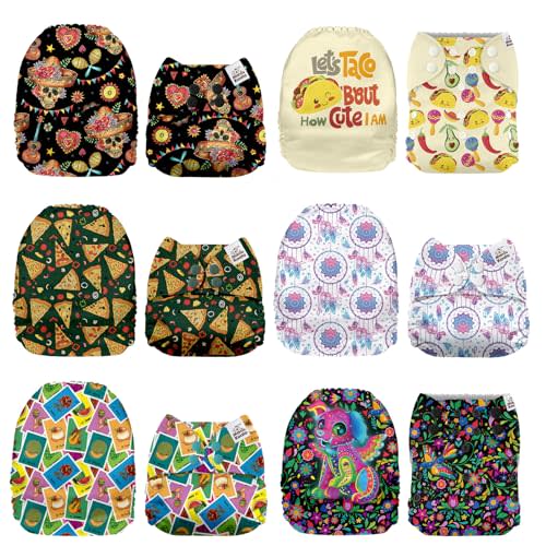 Mama Koala 1.0 Cloth Diapers for Babies, 6 Pack Pocket Shell Only (NO Inserts) - One Size Washable and Reusable Pocket Diapers for Newborns and Toddlers - 160028