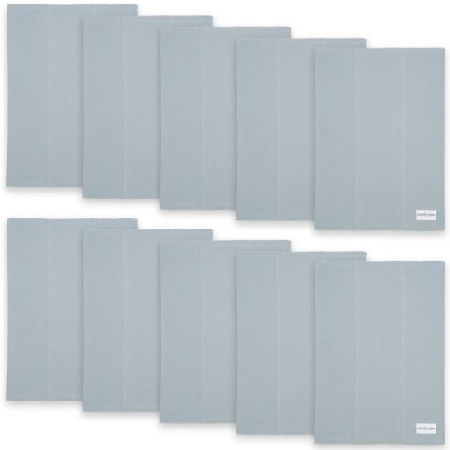 Burp Cloths 100% Cotton Washcloths for Boys and Girls by Comfy Cubs - Pacific Blue, Pack of 10