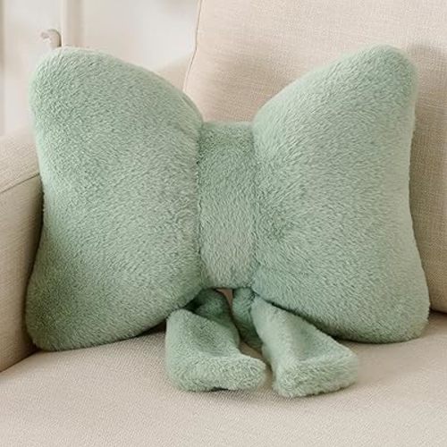 Bowknot Throw Pillows Bow Decorative Pillow Aesthetic Home Decor Knot Plush Pillows Soft Seat Cushions Cute Throw Pillow for Couch Bow Room Decor