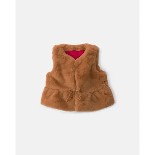 Baby Girl Faux Fur Vest - Brown - OshKosh B'gosh | Carter's