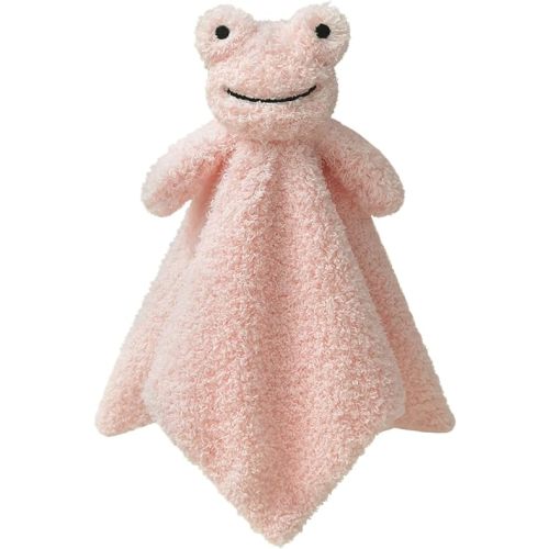 Baby Pink Frog Soft Stuffed Animal Security Blanket, Plush Frog Character Lovey Blanket, Baby Shower/Nursery Gift, Newborn Infant Toddler Snuggle Blankie for Boys Girls, 14 Inches